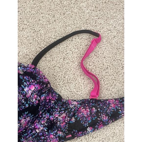 PINK Victoria’s Secret Floral‎ Lace Wired Push-up Bra 34D 34 D VS - Picture 6 of 9